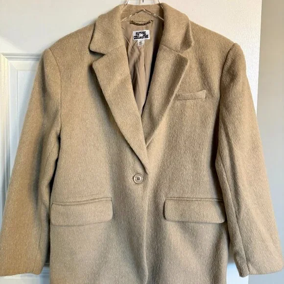 Future Collective Wool Blend Coat Size S - Picture 1 of 4